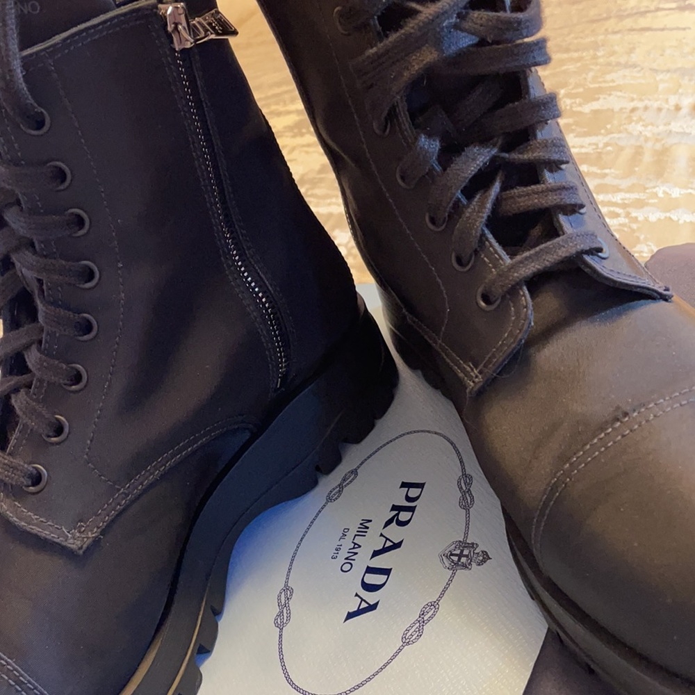 Prada Nylon Combat Boots - Picture 2 of 11